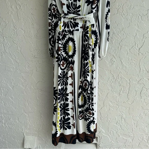 Zara Black, White, and Yellow Floral Maxi Dress or cover up - Picture 10 of 11